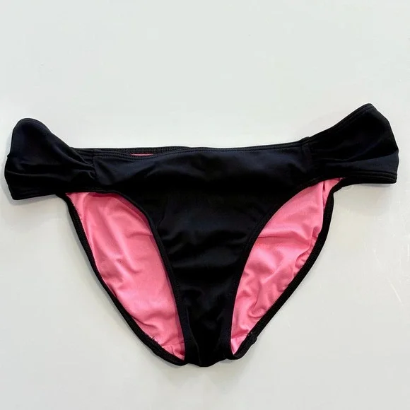 Victoria's Secret PINK Black Cutout Bikini Set Pink Lining Halter Wrap Y2K – XS - Picture 5 of 10